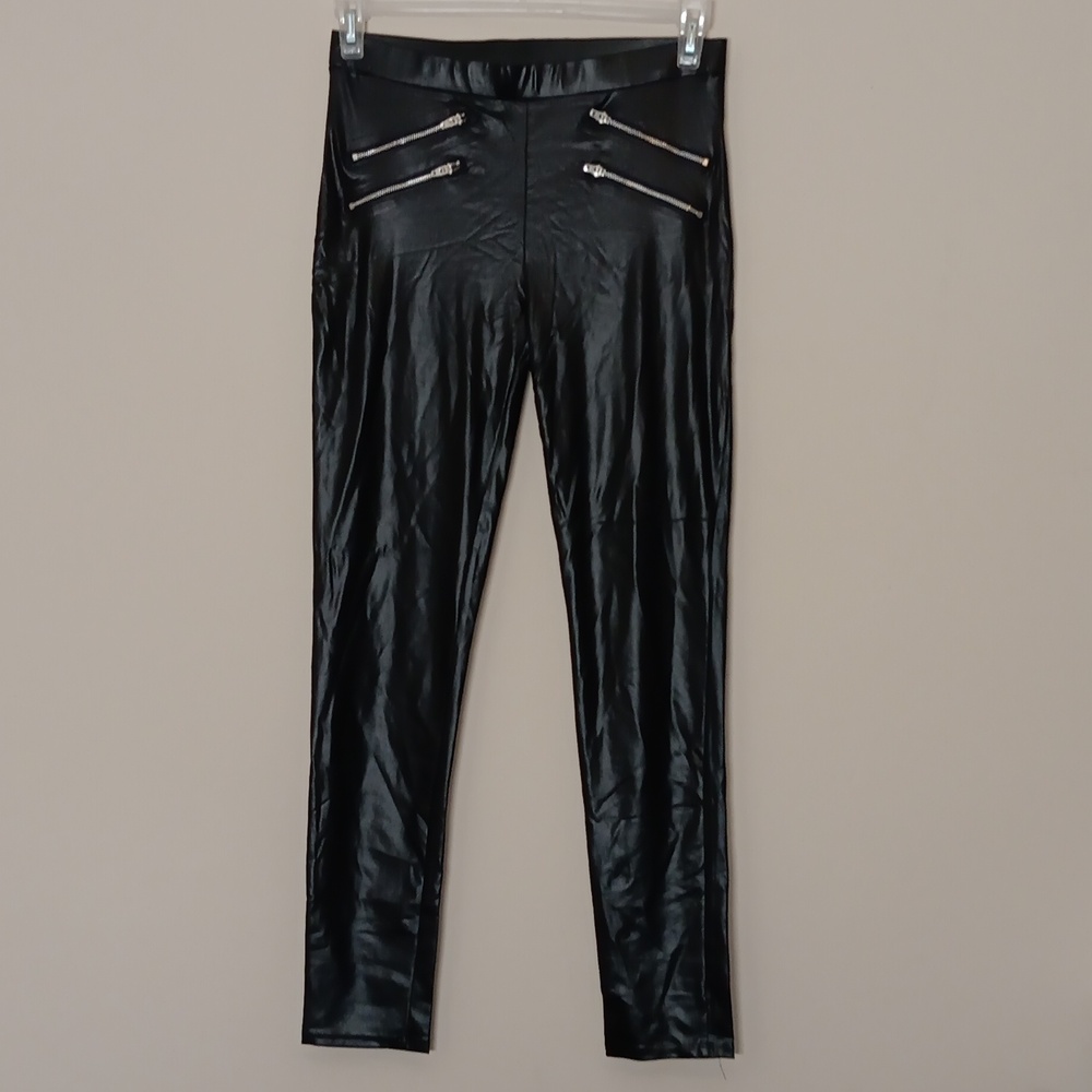 BEBE Faux Leather Leggings,size L